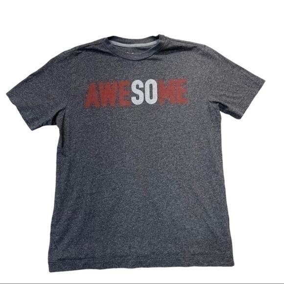 Old Navy Short Sleeve T-shirt gray awesome graphic tee dry fit top boys Size 10 - Picture 3 of 7